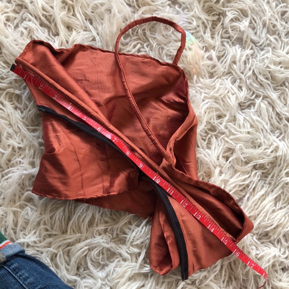 HANDMADE Raw Silk Crop Top, XS - Picture 12 of 12